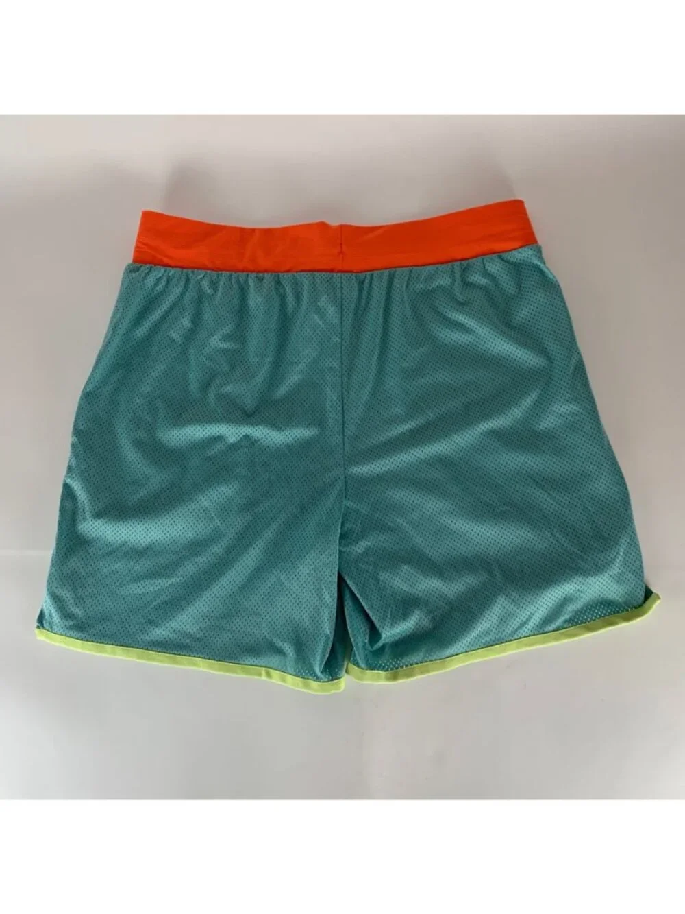 Fabletics Mens Turquoise Orange Athletic Shorts